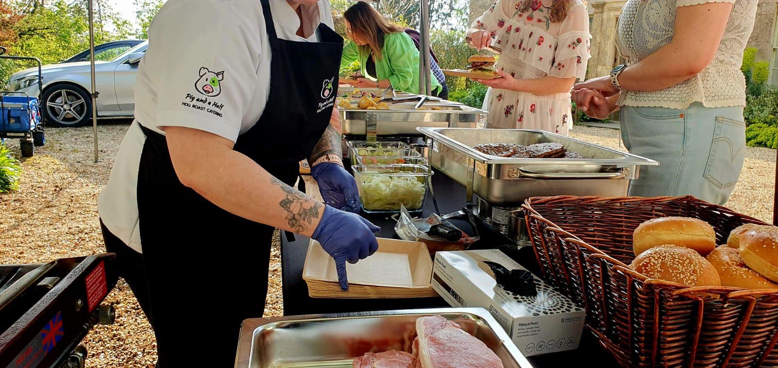 bbq catering, tasty sausages, beef burgers and more