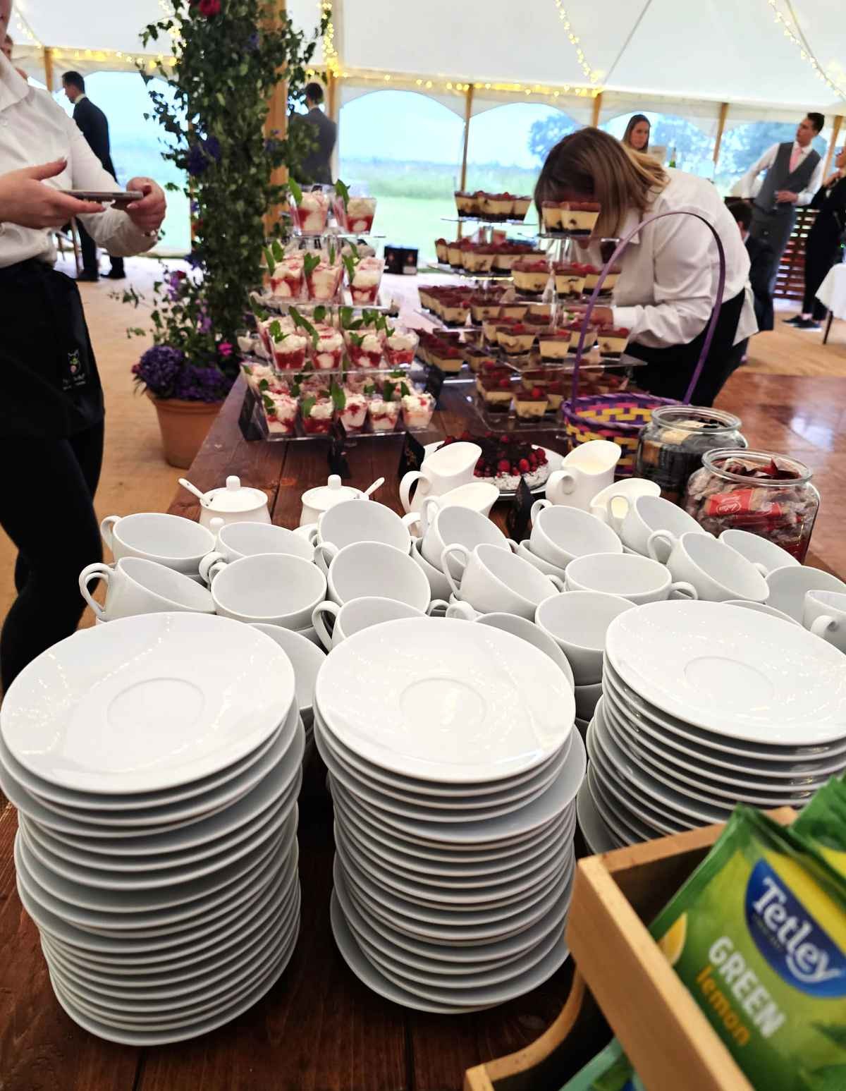 tea and coffee service wedding